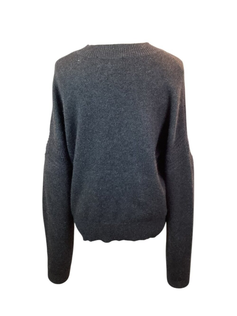 Wildfox Cashmere Womens Large Sweater Sequin Heart Design Gray - Picture 5 of 10